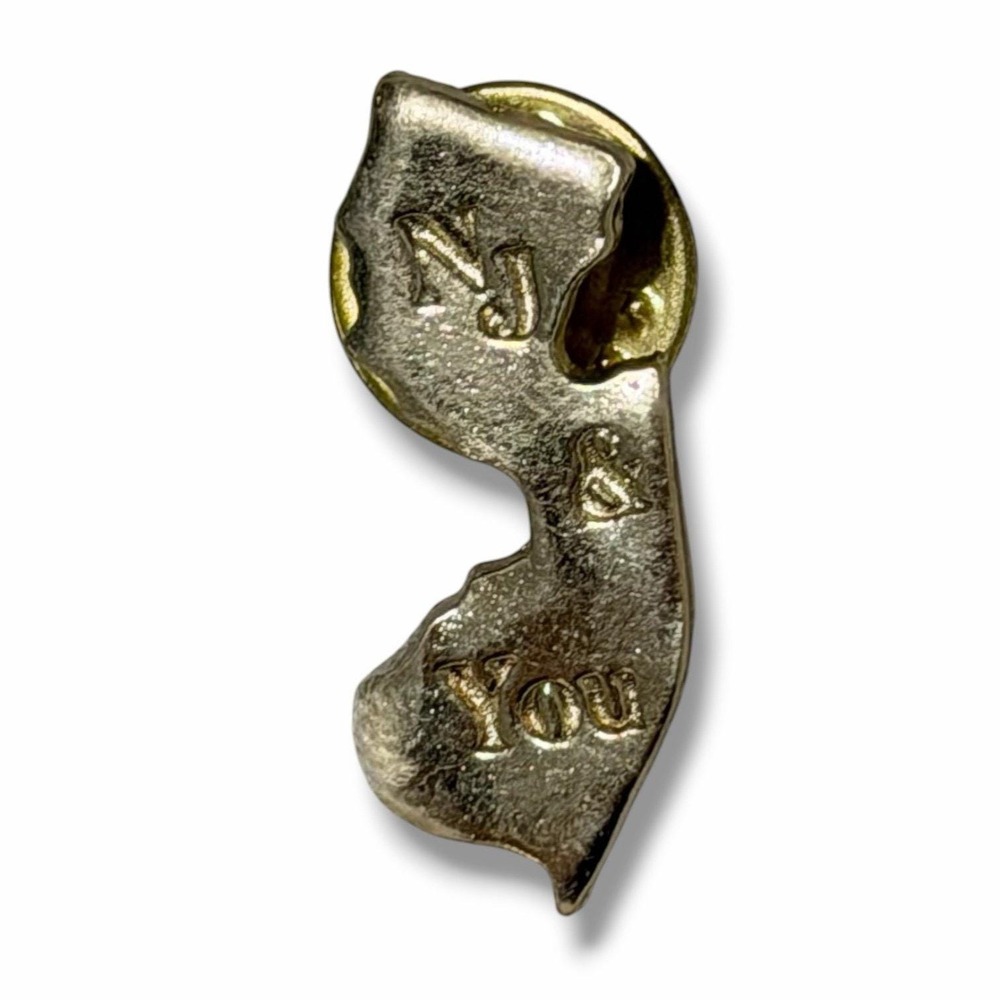 New Jersey NJ and You Gold Tone Vintage Lapel Pin F26